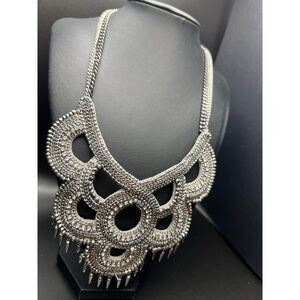 Stella & Dot Silver Statement Necklace